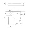 Купити Lidz Душовий піддон KAPIELKA ST80x80x14 низький, напівкруглий, діаметр зливу 52 мм , LKAST808014 / SD00050739 , в категории Душові піддони , от бренда Lidz  Інтернет-магазин сантехніки ✓ Кращі ціни на ринку ✓ Величезний вибір ✓ Гарантія ✓ Заходьте!