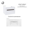 Купить Тумба подвесная Qtap Virgo 1000х580х500 Белый/Черный QT1874TPА1001WB , QT1874TPА1001WB / SD00051157 , в категории Шкафы под умывальник , от бренда Qtap  Интернет-магазин сантехники ✓ Лучшие цены на рынке ✓ Огромный выбор ✓ Гарантия ✓ Заходите!