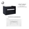 Купить Тумба подвесная Qtap Virgo 1000х580х500 Черно-белая QT1874TPА1002BW , QT1874TPА1002BW / SD00051158 , в категории Шкафы под умывальник , от бренда Qtap  Интернет-магазин сантехники ✓ Лучшие цены на рынке ✓ Огромный выбор ✓ Гарантия ✓ Заходите!