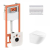 Купить Комплект: Qtap Robin Ultra Quiet унітаз підвісний QT1333046EUQW + Nest комплект інсталяції 4в1 (лінійна клавіша Chrome) QT0133M425 + QT0111M08381CRM , QT1333046EUQW45144 / SD00051268 , в категории Унитазы подвесные , от бренда Qtap  Интернет-магази