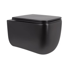 Унітаз підвісний Qtap Gemini безободковий з сидінням Soft-close QT2533076EUQMB