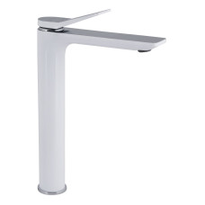 Змішувач для раковини Qtap Presto високий QTPRE269CRW45577 Chrome/White
