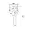 Купити Лійка для ручного душу Qtap Rucni 120 мм округла QTRUC125CRM45775 Chrome/White , QTRUC125CRM45775 / SD00051899 , в категории Ручні душі , от бренда Qtap  Інтернет-магазин сантехніки ✓ Кращі ціни на ринку ✓ Величезний вибір ✓ Гарантія ✓ Заходьте!