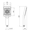Купити Лійка для ручного душу Qtap Rucni 145x95 мм прямокутна QTRUC125BLM45778 Black Matt , QTRUC125BLM45778 / SD00051902 , в категории Ручні душі , от бренда Qtap  Інтернет-магазин сантехніки ✓ Кращі ціни на ринку ✓ Величезний вибір ✓ Гарантія ✓ Заходьте