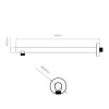 Купити Кронштейн для верхнього душу Qtap Trubice 400 мм округлий QTTRU120BLM45927 Black Matt , QTTRU120BLM45927 / SD00052051 , в категории Кронштейни, тримачі, підключення , от бренда Qtap  Інтернет-магазин сантехніки ✓ Кращі ціни на ринку ✓ Величезний ви