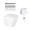 Купити Комплект: Qtap Swan унітаз підлоговий Rimless QT16223178W + Nest комплект інсталяції 2в1 (кругла клавиша Chrome) QT0122490S4Q1 + QT0111M11112CRM , QT16223178W46062 / SD00052186 , в категории Унітази підвісні , от бренда Qtap  Інтернет-магазин санте