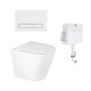 Купити Комплект: Qtap Swan унітаз підлоговий Rimless QT16223178W + Nest комплект інсталяції 2в1 (лінійна клавиша White) QT0122490S4Q1 + QT0111M08V1384W , QT16223178W46064 / SD00052188 , в категории Унітази підвісні , от бренда Qtap  Інтернет-магазин санте