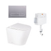 Купити Комплект: Qtap Swan унітаз підлоговий Rimless QT16223178W + Nest комплект інсталяції 2в1 (лінійна клавиша Satin) QT0122490S4Q1 + QT0111M08382SAT , QT16223178W46065 / SD00052189 , в категории Унітази підвісні , от бренда Qtap  Інтернет-магазин санте