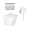 Купити Комплект: Qtap Swan унітаз підлоговий Rimless QT16223178W + Nest комплект інсталяції 2в1 (квадратна клавиша Chrome) QT0122490S4Q1 + QT0111M06028CRM , QT16223178W46066 / SD00052190 , в категории Унітази підвісні , от бренда Qtap  Інтернет-магазин са