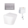 Купити Комплект: Qtap Swan унітаз підлоговий Rimless QT16223178W + Nest комплект інсталяції 2в1 (квадратна клавиша Satin) QT0122490S4Q1 + QT0111M06029SAT , QT16223178W46068 / SD00052192 , в категории Унітази підвісні , от бренда Qtap  Інтернет-магазин сан