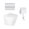 Купити Комплект: Qtap Swan унітаз підлоговий Rimless QT16223178W + Nest комплект інсталяції 2в1 (лінійна клавиша Chrome) QT0122490S4Q1 + QT0111M08381CRM , QT16223178W46070 / SD00052194 , в категории Унітази підвісні , от бренда Qtap  Інтернет-магазин сант