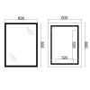 Купити Дзеркало Qtap Mideya Classic 600х800 з LED-підсвічуванням Touch, з антизапотіванням, з годинником, димером, рег. яскравості QT2078F6151W , QT2078F6151W / SD00052312 , в категории Дзеркала у ванну , от бренда Qtap  Інтернет-магазин сантехніки ✓ Кращ