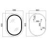 Купити Дзеркало Qtap Gemini 600х800 з LED-підсвічуванням Touch, з антизапотіванням, з димером, рег. темп. кольору (3000-6500K) Reverse QT2578R6080 , QT2578R6080 / SD00052321 , в категории Дзеркала у ванну , от бренда Qtap  Інтернет-магазин сантехніки ✓ Кр