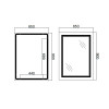 Купити Дзеркало Qtap Cardinal 650х900 з LED-підсвічуванням Touch, з антизапотіванням, з димером, рег. темп. кольору (3000-6500K) Reverse QT0478C6590 , QT0478C6590 / SD00052324 , в категории Дзеркала у ванну , от бренда Qtap  Інтернет-магазин сантехніки ✓ 