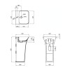 Купити Раковина для підлоги моноблок Qtap Crow 450x435x835 White QT0511G315WN , QT0511G315WN / SD00053087 , в категории Умивальники , от бренда Qtap  Інтернет-магазин сантехніки ✓ Кращі ціни на ринку ✓ Величезний вибір ✓ Гарантія ✓ Заходьте!