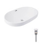 Купити Комплект Qtap Leo: Раковина врізна овальна 590x400x170 мм White + Донний клапан PU02O , QT11114028WN47292 / SD00053416 , в категории Умивальники , от бренда Qtap  Інтернет-магазин сантехніки ✓ Кращі ціни на ринку ✓ Величезний вибір ✓ Гарантія ✓ Зах
