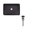 Купити Комплект Qtap Tern: Раковина накладна прамокутна 500х350х145 мм Matt Black + Донний клапан PU03 , QT1711A055MBN47302 / SD00053426 , в категории Умивальники , от бренда Qtap  Інтернет-магазин сантехніки ✓ Кращі ціни на ринку ✓ Величезний вибір ✓ Гар