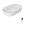 Купити Комплект Qtap Scorpio: Раковина накладна овальна 610x400x120 мм White + Донний клапан PU02 , QT14112203WN47315 / SD00053439 , в категории Умивальники , от бренда Qtap  Інтернет-магазин сантехніки ✓ Кращі ціни на ринку ✓ Величезний вибір ✓ Гарантія 