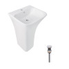 Купити Комплект Qtap Crow: Раковина напольна моноблок 450x435x835 мм White + Донний клапан PU02O , QT0511G315WN47321 / SD00053445 , в категории Умивальники , от бренда Qtap  Інтернет-магазин сантехніки ✓ Кращі ціни на ринку ✓ Величезний вибір ✓ Гарантія ✓