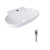 Купити Комплект Qtap Cardinal: Раковина підвісна / накладна овальна 565х400х130 мм White + Донний клапан PU02 , QT0411K177WN47330 / SD00053454 , в категории Умивальники , от бренда Qtap  Інтернет-магазин сантехніки ✓ Кращі ціни на ринку ✓ Величезний вибір