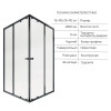 Купити Комплект для душа Qtap: Душова кабіна Pisces BLA107-9SC5, квадрат, 75-90x75-90, скло 5мм Clear + Лінійний трап QT Dry FF304-600MBLA , PISBLA1079SC547355 / SD00053479 , в категории Душові кабіни , от бренда Qtap  Інтернет-магазин сантехніки ✓ Кращі 