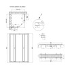 Купити Комплект для душа Qtap: Душова кабіна Pisces 109-11SC5, квадрат, 90-105x90-105, скло 5мм Clear + Лінійний трап QT Dry FF304-600MBLA , PISBLA10911SC547356 / SD00053480 , в категории Душові кабіни , от бренда Qtap  Інтернет-магазин сантехніки ✓ Кращі