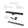 Купити Комплект для душа Qtap: Душова кабіна Pisces 109-11SC5, квадрат, 90-105x90-105, скло 5мм Clear + Лінійний трап QT Dry FF304-600MBLA , PISBLA10911SC547356 / SD00053480 , в категории Душові кабіни , от бренда Qtap  Інтернет-магазин сантехніки ✓ Кращі