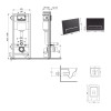 Купити Готове рішення Qtap для ванної кімнати: підвісний унітаз Crow Ultra Quiet 520x360x290 + комплект інсталяції Nest 4 в 1 (лінійна клавіша Matt Black) , QT05335172W48196 / SD00054320 , в категории  , от бренда Qtap  Інтернет-магазин сантехніки ✓ Кращі