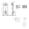 Купити Готове рішення Qtap для ванної кімнати: підвісний унітаз Crow Ultra Quiet 520x360x290 + комплект інсталяції Nest 4 в 1 (квадратна клавіша Satin) , QT05335172W48205 / SD00054329 , в категории  , от бренда Qtap  Інтернет-магазин сантехніки ✓ Кращі ці