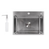 Купити Мийка для кухні інтегрована Lidz Handmade H5843 Brushed Steel 3,0/1,0 мм LDH5843BRU49442 , LDH5843BRU49442 / SD00055566 , в категории  , от бренда Lidz  Інтернет-магазин сантехніки ✓ Кращі ціни на ринку ✓ Величезний вибір ✓ Гарантія ✓ Заходьте!