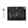 Купити Мийка для кухні інтегрована Lidz Handmade H5843B Brushed Black PVD 3,0/1,0 мм LDH5843BRUBLM49443 , LDH5843BRUBLM49443 / SD00055567 , в категории  , от бренда Lidz  Інтернет-магазин сантехніки ✓ Кращі ціни на ринку ✓ Величезний вибір ✓ Гарантія ✓ За