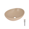 Купити Раковина накладна Qtap Dove 415x340x140 мм, Beige, овальна, з донним клапаном QTDOV188SB49784 , QTDOV188SB49784 / SD00055908 , в категории  , от бренда Qtap  Інтернет-магазин сантехніки ✓ Кращі ціни на ринку ✓ Величезний вибір ✓ Гарантія ✓ Заходьте