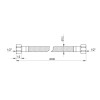Купити Гнучка підводка для підключення води Kroner KRM - 200 1/2х1/2 ВВ в нейлоновому обплетенні покритому ПВХ , KRM-200ВВ / CV023664 , в категории Кріплення для інсталяції , от бренда Kroner  Інтернет-магазин сантехніки ✓ Кращі ціни на ринку ✓ Величезний
