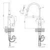 Купить Смеситель для кухни с выдвижным изливом Kroner KRM - 11-013F , 11-013F / CV027263 , в категории Смесители для кухни , от бренда Kroner  Интернет-магазин сантехники ✓ Лучшие цены на рынке ✓ Огромный выбор ✓ Гарантия ✓ Заходите!