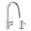 Купить Набор Grohe QuickFix Get UA31484QF7: смеситель для кухни Get 31484001 с дозатором Authentic 40537000 , UA31484QF7 / CV030611 , в категории Наборы смесителей , от бренда Grohe QuickFix  Интернет-магазин сантехники ✓ Лучшие цены на рынке ✓ Огромный в
