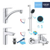 Купити Набір змішувачів 4 в 1 для ванної кімнати та кухні Grohe QuickFix Start M-Size UA202301KE , UA202301KE / CV030617 , в категории Набори змішувачів , от бренда Grohe QuickFix  Інтернет-магазин сантехніки ✓ Кращі ціни на ринку ✓ Величезний вибір ✓ Гар