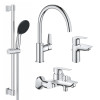 Купить Комплект смесителей для ванной комнаты и кухни Grohe QuickFix Start Edge UA202501SK , UA202501SK / CV030625 , в категории Наборы смесителей , от бренда Grohe QuickFix  Интернет-магазин сантехники ✓ Лучшие цены на рынке ✓ Огромный выбор ✓ Гарантия ✓