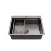 Купити Кухонна мийка Kroner KRP Schwarze - 6350HM PVD (3/1 мм) , KRPSchwarze-6350HMPVD / CV031453 , в категории Кухонні мийки з нержавіючої сталі , от бренда Kroner  Інтернет-магазин сантехніки ✓ Кращі ціни на ринку ✓ Величезний вибір ✓ Гарантія ✓ Заходьт