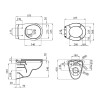 Купити Унитаз подвесной Kroner KRP - A534UF Rimless 410х355х555 мм, сиденье Slim Duroplast / Soft-close / Quick relase , A534UF / CV031644 , в категории  , от бренда Kroner  Інтернет-магазин сантехніки ✓ Кращі ціни на ринку ✓ Величезний вибір ✓ Гарантія ✓