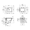 Купити Унитаз подвесной Kroner KRP - B734UF Rimless 370х340х485 мм, сиденье Slim Duroplas t/ Soft-close / Quick relase , B734UF / CV031645 , в категории  , от бренда Kroner  Інтернет-магазин сантехніки ✓ Кращі ціни на ринку ✓ Величезний вибір ✓ Гарантія ✓