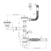 Купити Сифон двойной для кухонной мойки Agua KS04R-1 3 1/2х40/50 мм с отводом для стиральной машины, с круглым переливом , KS04R-1 / CV033464 , в категории Сифони для кухонного миття , от бренда Agua  Інтернет-магазин сантехніки ✓ Кращі ціни на ринку ✓ Ве