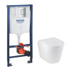 Купити Комплект 4 в 1: Инсталяция Grohe Rapid SL 3 в 1 38772001 + Унитаз безободковый Kroner Armada WHI513636 RIMLESS с сиденьем Slim Duroplast / Soft-close / Quick relase (38772001KA513636) , 38772001KA513636 / CV033815 , в категории  , от бренда GROHE  