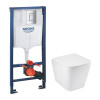 Купить Комплект 4 в 1: Установка Grohe Rapid SL 3 в 1 38772001 + Безободковый унитаз Kroner Eifel WHI493436 RIMLESS с сиденьем Slim Duroplast / Soft-close / Quick relase KE493436WHIR (38772001KE493436) , 38772001KE493436 / CV033816 , в категории  , от бре