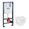 Купить Комплект 4 в 1: Установка Grohe Rapid SL 3 в 1 38772001 + Унитаз безободковый Kroner Harz WHI493736 RIMLESS с сиденьем Slim Duroplast / Soft-close / Quick relase KH493736WHIR (38772001KH493736) , 38772001KH493736 / CV033817 , в категории  , от брен
