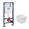Купити Комплект 4 в 1: Инсталляция Grohe Rapid SL 3 в 1 38772001 + Унитаз безободковый Kroner Eifel WHI483429 TORNADO с сиденьем Slim Duroplast / Soft-close / Quick relase KE483429WHIT (38772001KE483429) , 38772001KE483429 / CV033823 , в категории  , от б