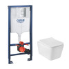 Купити Комплект 4 в 1: Инсталляция Grohe Rapid SL 3 в 1 38772001 + Унитаз безободковый Kroner Eifel WHI523629 RIMLESS с сиденьем Slim Duroplast / Soft-close / Quick relase KE523629WHIR (38772001KE523629) , 38772001KE523629 / CV033825 , в категории  , от б