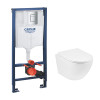 Купить Комплект 4 в 1: Инсталляция Grohe Rapid SL 3 в 1 38772001 + Унитаз безободковый Kroner Harz WHI523632 RIMLESS с сиденьем Slim Duroplast / Soft-close / Quick relase KH523632WHIR (38772001KH523632) , 38772001KH523632 / CV033826 , в категории  , от бр
