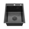 Купити Кухонна мийка Kroner KRP PVD Schwarze - 4050HM (3,0/1,0 мм) , PVD Schwarze-4050HM / CV035374 , в категории Кухонні мийки з нержавіючої сталі , от бренда Kroner  Інтернет-магазин сантехніки ✓ Кращі ціни на ринку ✓ Величезний вибір ✓ Гарантія ✓ Заход