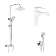 Набор 3 в 1 душова система Kroner Armada-W063 + змішувач Armada-W010 + змішувач Bidet-C082