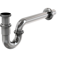 Сифон из хромированной латуни d32 с накидной гайкой 5/4", Alcaplast A432